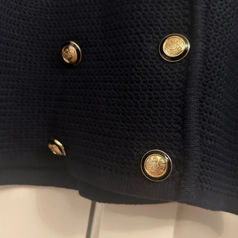 NWT Ba&sh Louman Long Sleeve Cardigan Jacket in Marine Navy Blue | size 2 / M - Picture 13 of 15